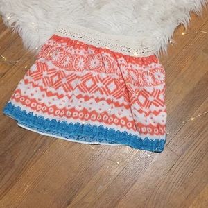 A textured skirt.